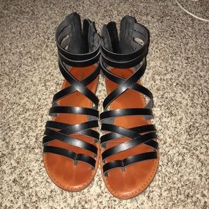 black gladiator sandals!